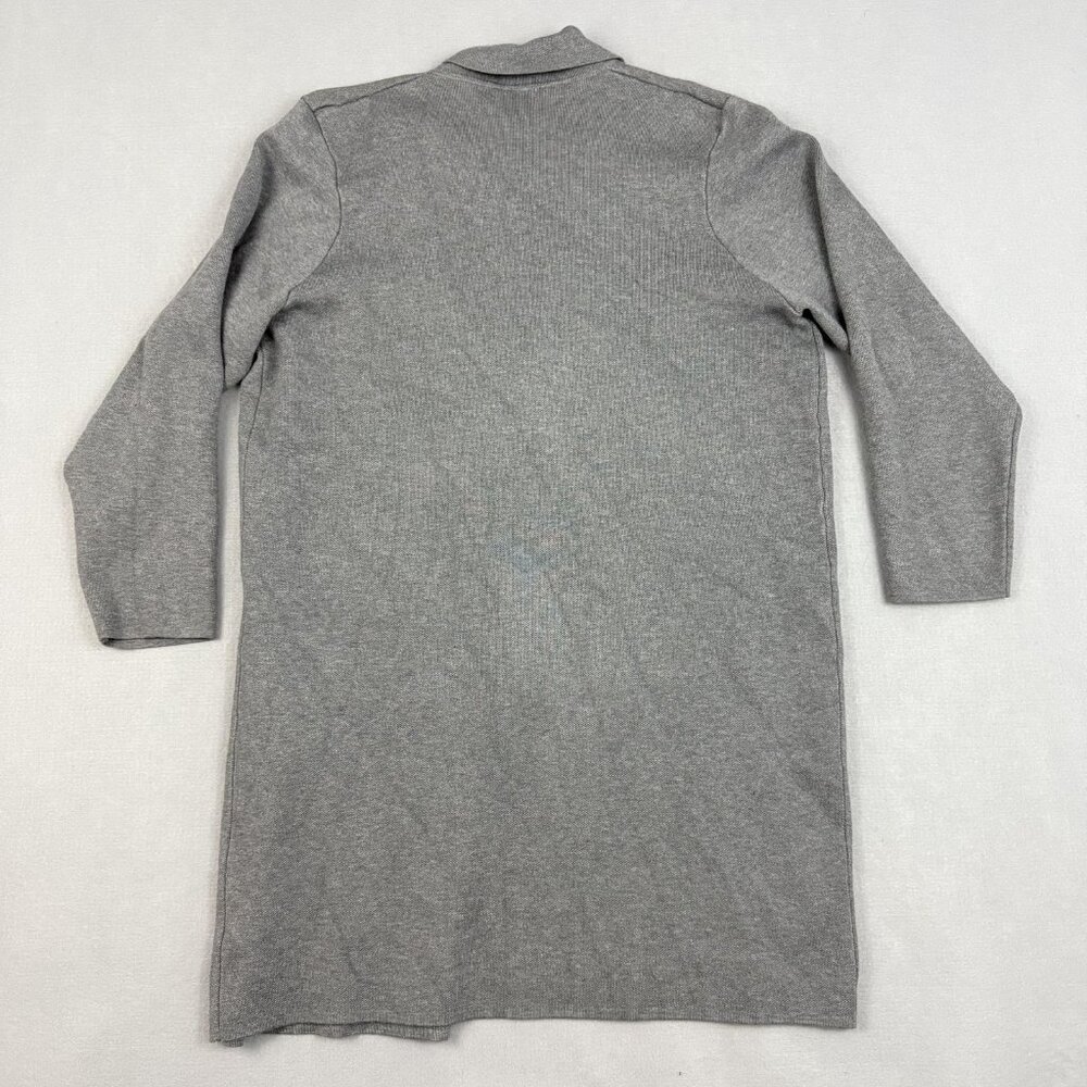 Grace Karin Sweater Womens 2XL Gray Open Front Longline Cardigan Coatigan Knit‎ - Picture 2 of 9